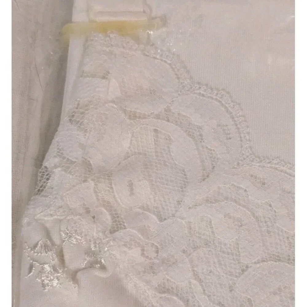 NOS Lingerie Slip 1960s Colette Tricot Lace Size 36 Mod Shadow Panel Nylon Vtg
